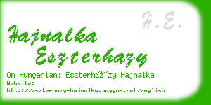 hajnalka eszterhazy business card